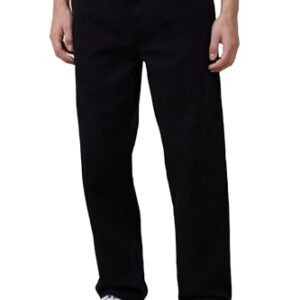 KOTTY Mens Regular Mid Rise Black Jeans