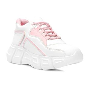 Vendoz Women Girls White Casual Sports Shoes Sneakers