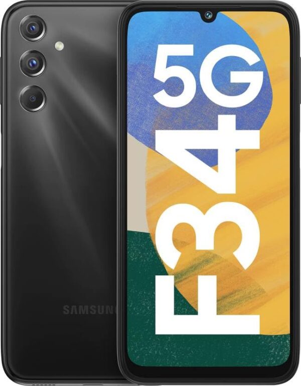 Samsung Ssmsung Galaxy F34 5G (Electric Black, 8 GB RAM, 128 GB Storage)|50 MP No Shake Camera|Auto Night Mode|120 Hz AMOLED Display|4K Videos|6000 mAh Large Battery|Dolby Atmos|Gorilla Glass 5