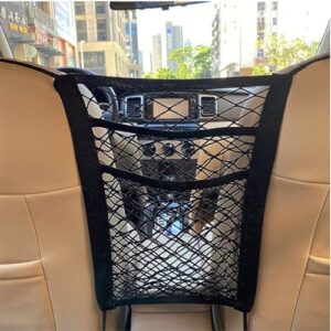 TAZLYN car mid net car mesh Organizer net Between car Front Seats car Storage Accessories Interior car seat net Pocket Holder car Organisers Storage Tissue Purse Holder Driver Storage Netting Pouch