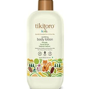 Tikitoro Kids Soothing Body Lotion, 100% Vegan with Avocado, Cocoa Butter, Kashmiri Saffron Extract, Moisturizes, Soothes & Nourishes Skin of Kids, Daily Use (Age: 4+ Years) (300 x 1)