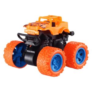 VGRASSP Mini Monster Trucks Friction Powered 360 Degree Stunt Cars for Kids - Push and Go Toddler Toys Inertia Car Toys (Stunt Car Pack of 1)