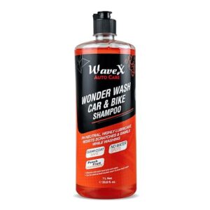 Wavex Wonder Wash Car Shampoo (1L) | Luxurious Car Wash Shampoo, Honey Thick with Super Suds | Car Washing Shampoo with Peach Fragrance, Produces Thick Foam