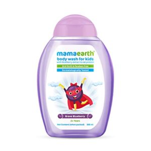 Mamaearth Brave Blueberry Body Wash For Kids with Blueberry Oat Protein 300 ml, 1 count