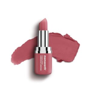 Mamaearth Creamy Matte Long Stay Lipstick with Murumuru Butter and Vitamin E for 8-Hour Long Stay (Flakeproof & Non-Drying | Intense Color Payoff) - 4.2g (Rose Nude)