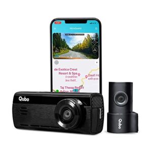 Qubo Car Dash Camera True 4K 2160P UHD Dual Channel from Hero Group, SONY STARVIS IMX415 Sensor, Made in India, ADAS, Rear 1080P, GPS Log, 2.8" Display, 140° Wide Angle, Supports Up to 1TB SD Card