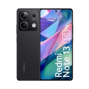 Redmi Note 13 5G (Stealth Black, 6GB RAM, 128GB Storage) | 5G Ready | 120Hz Bezel-less AMOLED | 7.mm Slimmest Note Ever | 108MP Pro-grade Camera