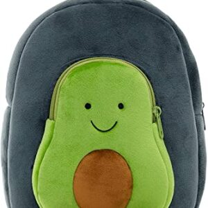 blue tree Cute Kids Backpack Toddler Bag Plush Animal Cartoon Mini Travel Bag for Baby Girl Boy 1-5 Years (small, Avocado Blue, Avocado Blue)