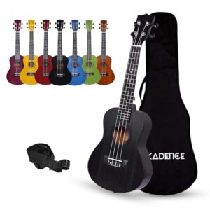 Kadence Concert Ukulele 23" Spring Summer Collection of Ukuleles- fluorocarbon strings, matt finish with Strap & Bag