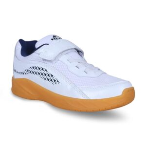 Nivia Flash Badminton Shoes for Kids (White/Blue) Size - UK13