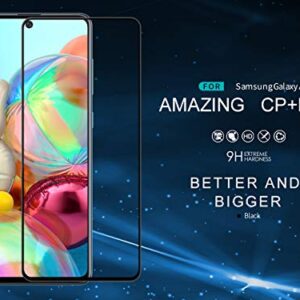 Nillkin Tempered Glass for Samsung Galaxy A71 A 71 / Note 10 Lite / M51 / F62 / M62 CP+ Pro 0.3mm Thin Glass Edge Shatterproof Full Screen Coverage Explosion Proof (6.7" Inch, Black Color)