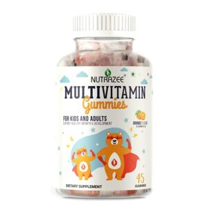 Nutrazee Multivitamin Gummies for Kids, Men & Women, Supplement With Biotin & Essential Vitamins For Healthy Growth, Development & Immunity, 45 Gummy Bears