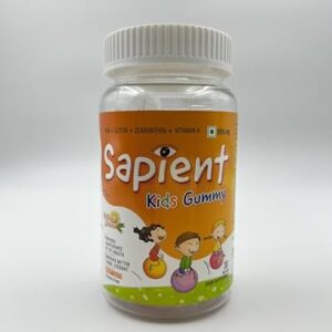 Sapient Kids Gummy(DHA+Lutein +Zeaxanthin+Vitamin A) -30 Gummy with Orange Pulpy Flavour