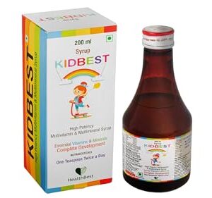 Kids Multivitamin Syrup 200ml with Zinc, Vitamin A, C & E - Daily Support for Children (Pack of 3)