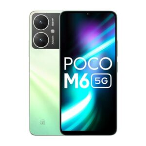 POCO M6 5G (Polaris Green, 6GB RAM, 128GB Storage) | MediaTek Dimensity 6100+ 5G Processor | 5000 mAh Battery + 18W Fast Charging | 50 MP AI Dual-Camera System & Side Fingerprint Sensor